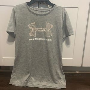 Grey and light pink athletic shirt